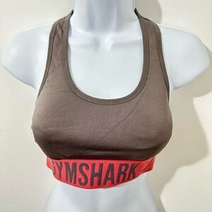 Gymshark sports bra, size S metallic gray/raspberry A694